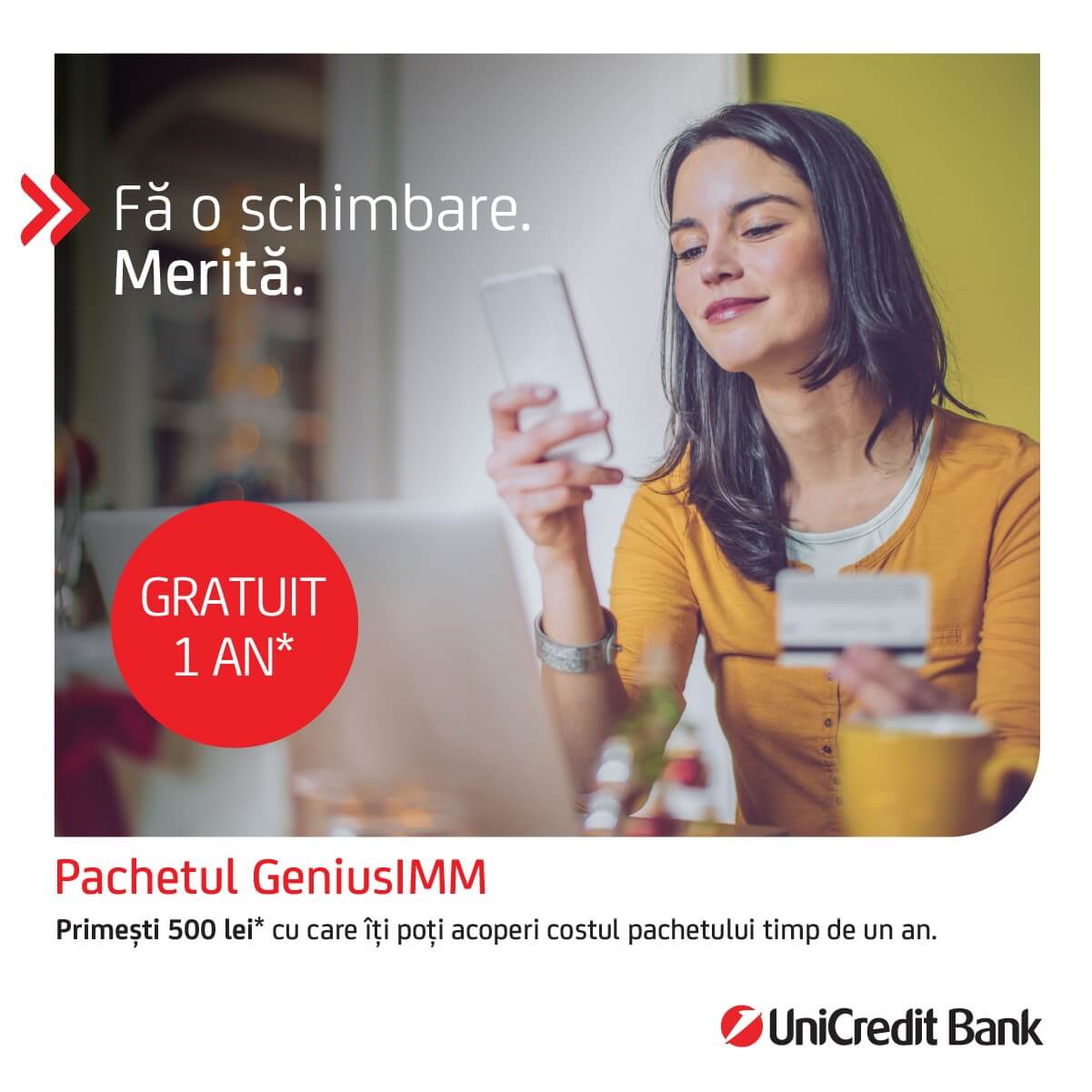 UniCredit banner campanie digital marketing